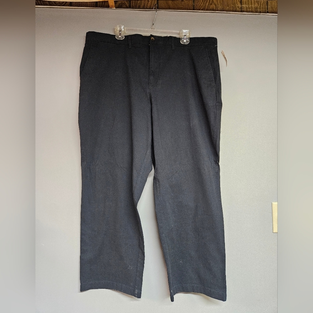 Men's Black Straight Leg 42x28L  Dress Pants